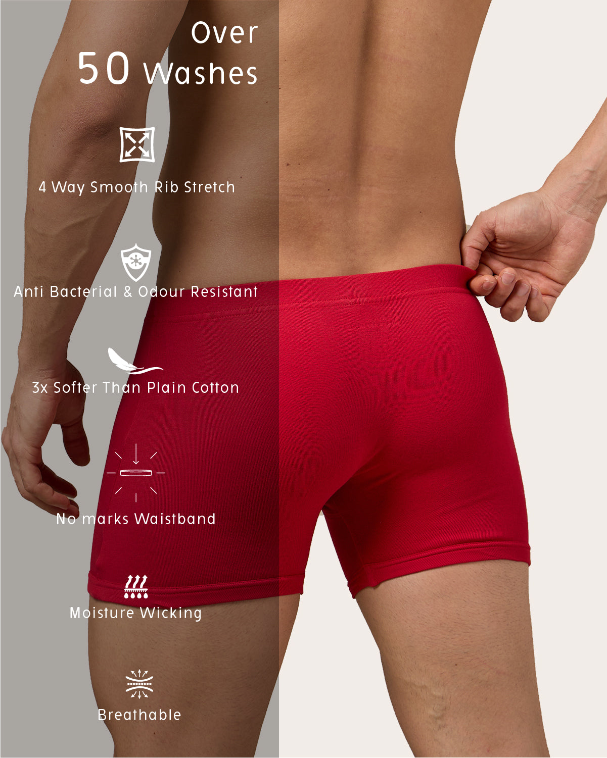 Fresh Care - Cotton Rib Stretch Combo Pack of 2