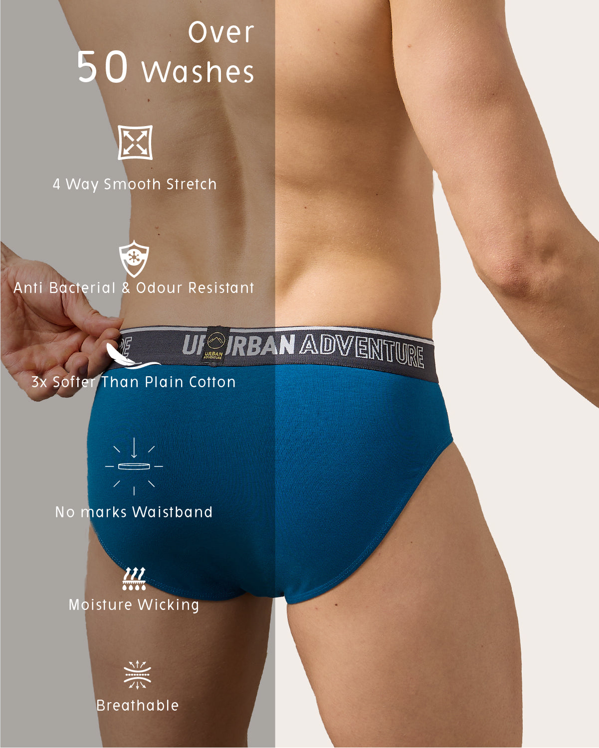 Fresh Care - Cotton Stretch Briefs Combo Pack of 4