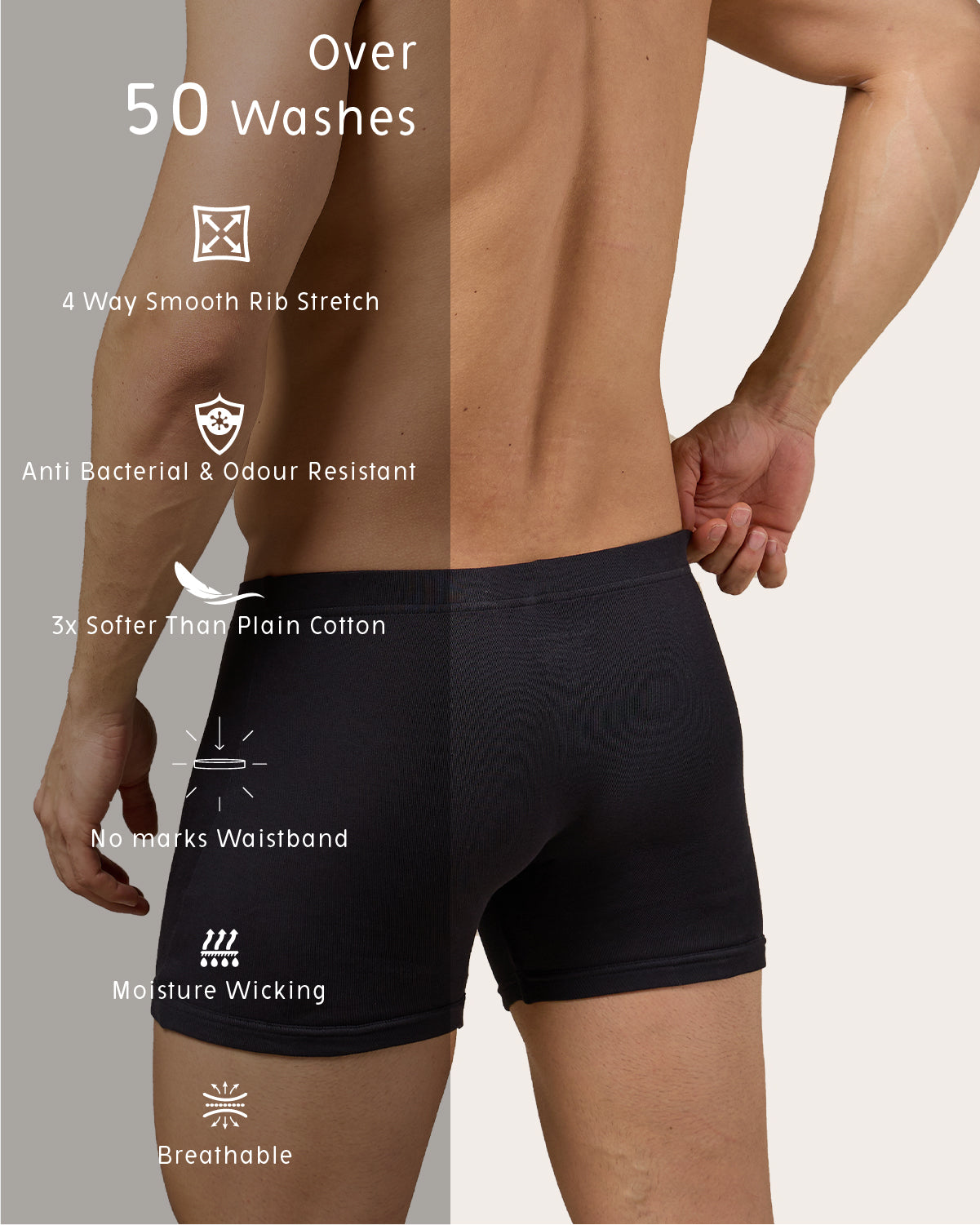 Fresh Care - Cotton Rib Stretch Combo Pack of 2
