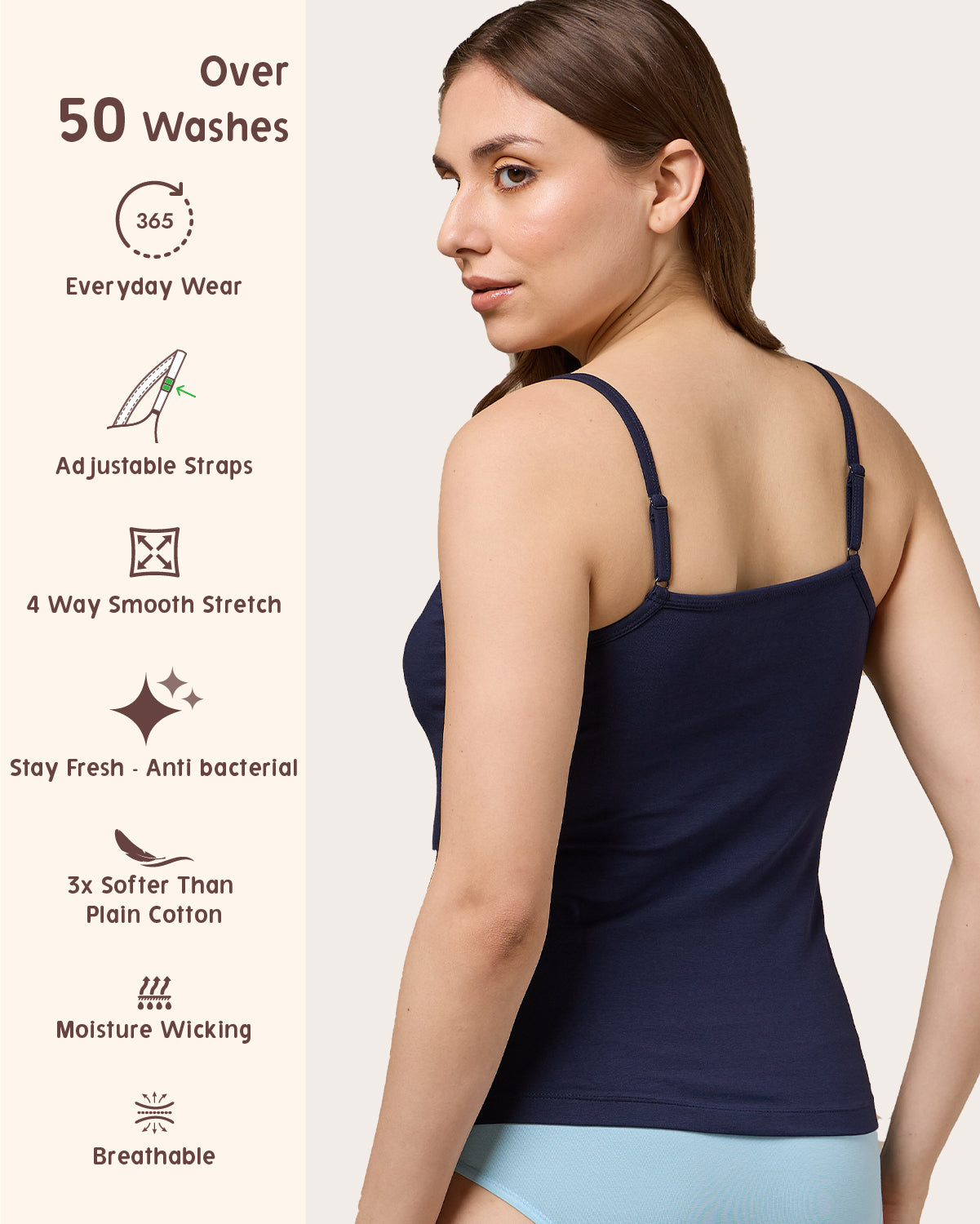 Camisole- Soft Cotton Stretch