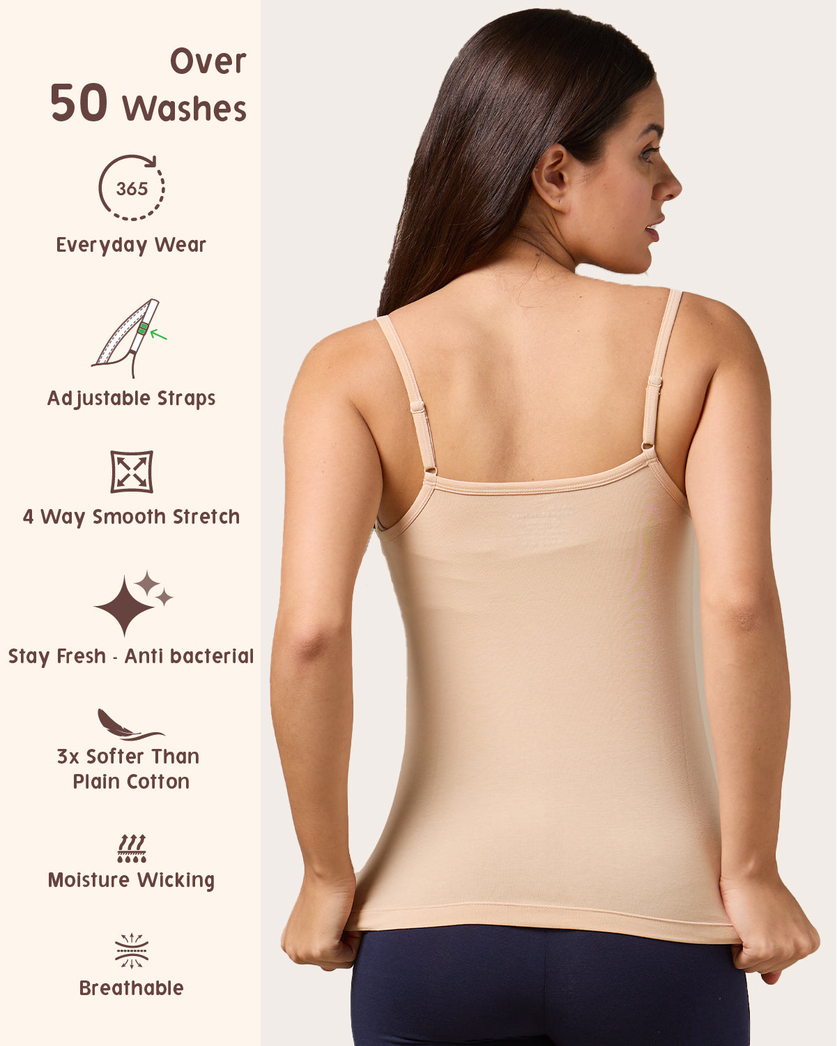 Camisole- Soft Cotton Stretch