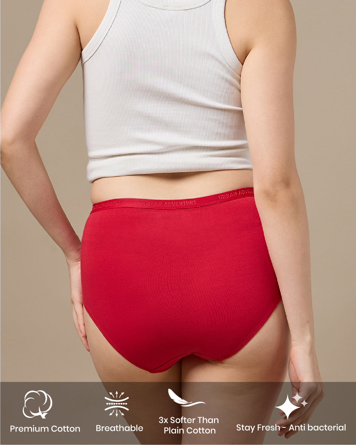 Cotton High Waist Brief | Combo Pack of 3