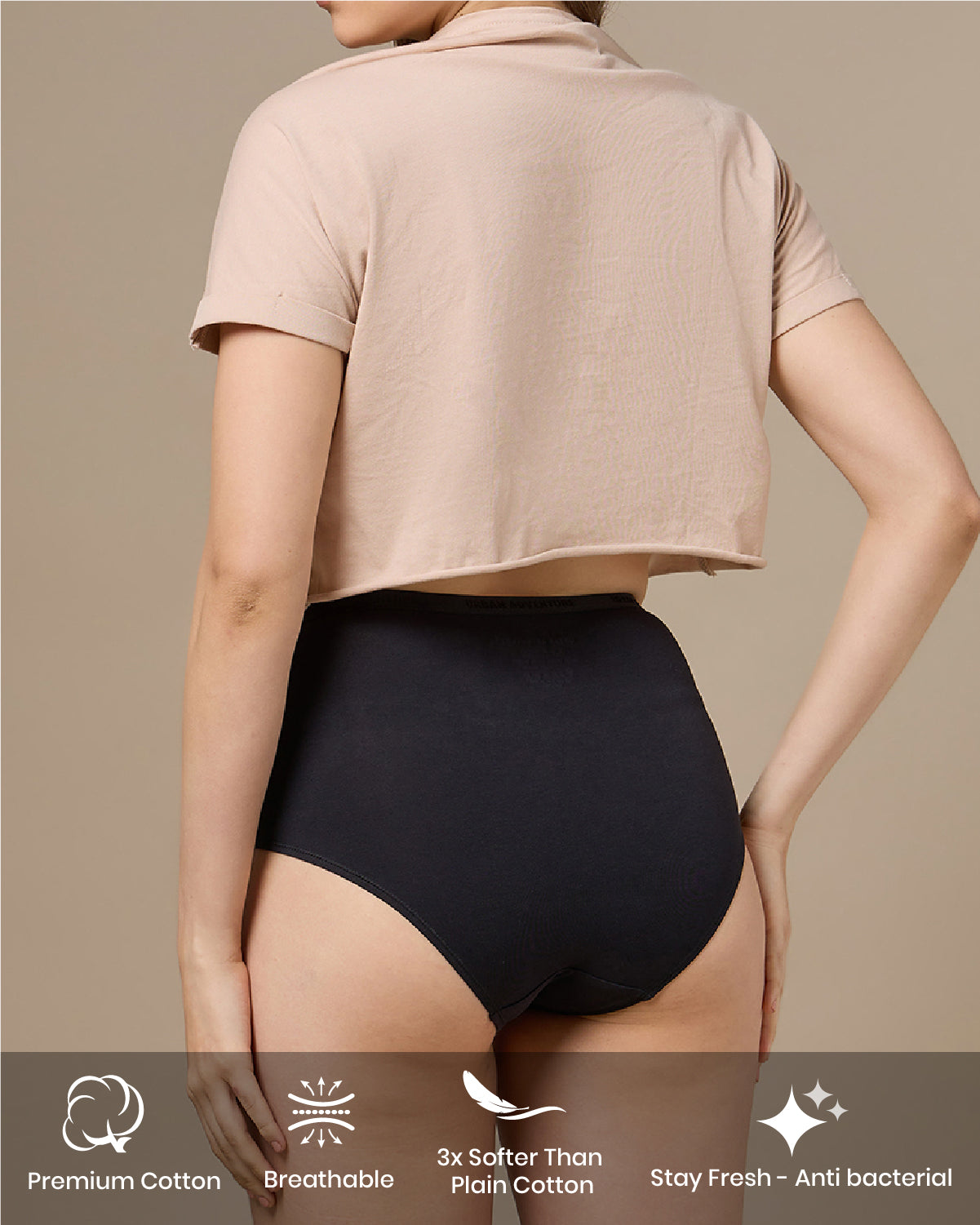 Cotton High Waist Brief | Combo Pack of 3