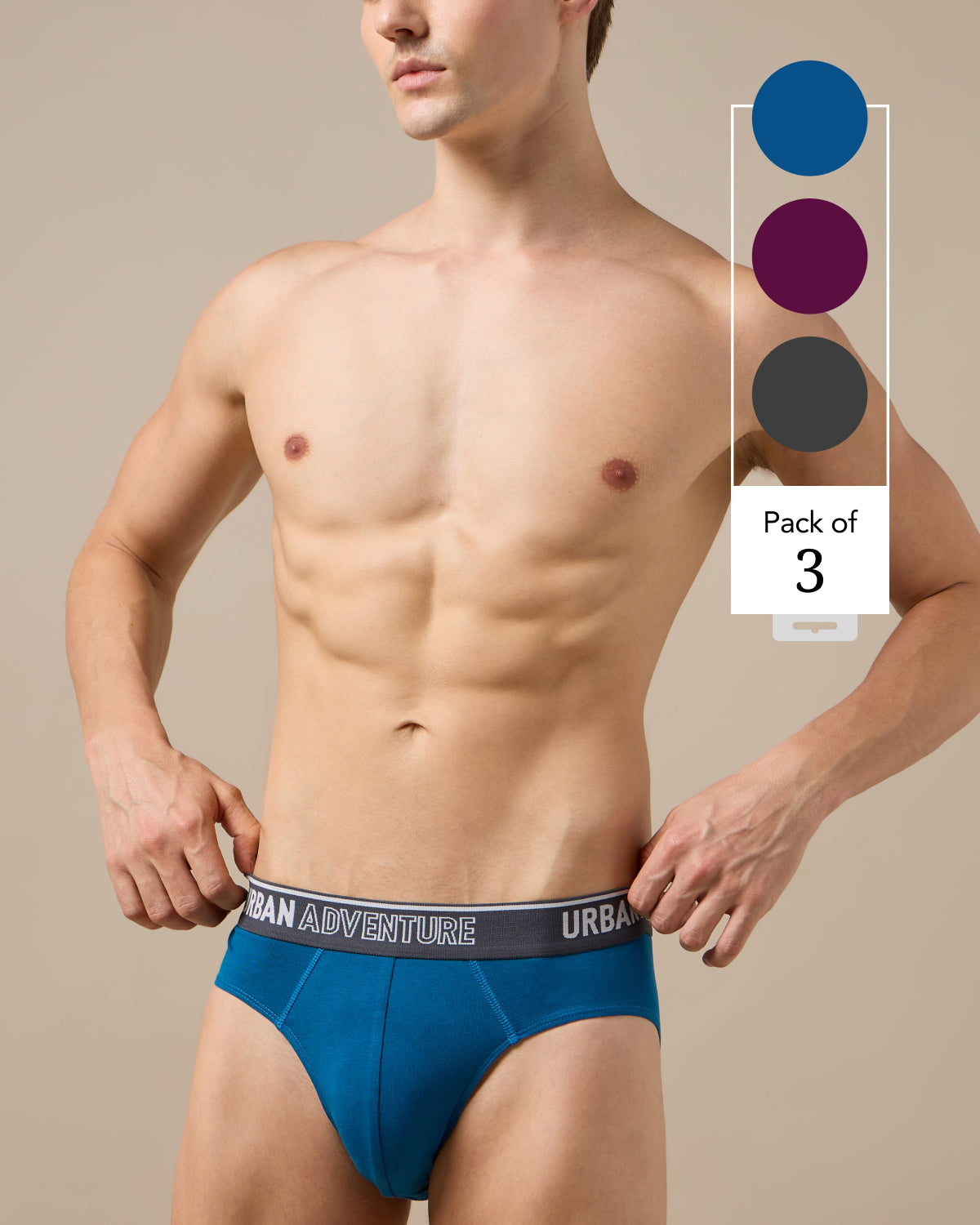 Fresh Care - Cotton Stretch Briefs Combo Pack of 3