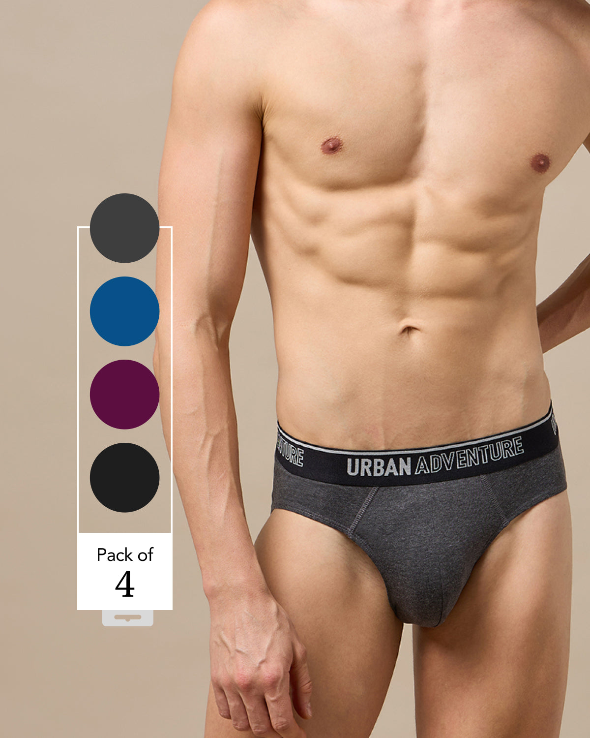 Fresh Care - Cotton Stretch Briefs Combo Pack of 4