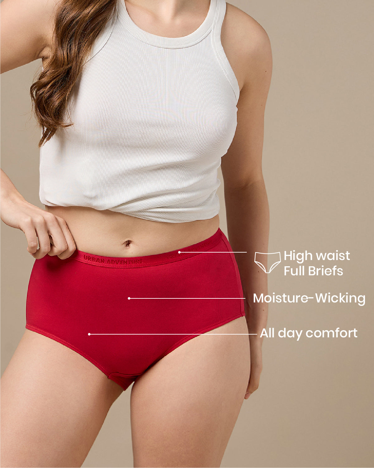 Cotton High Waist Brief | Combo Pack of 3