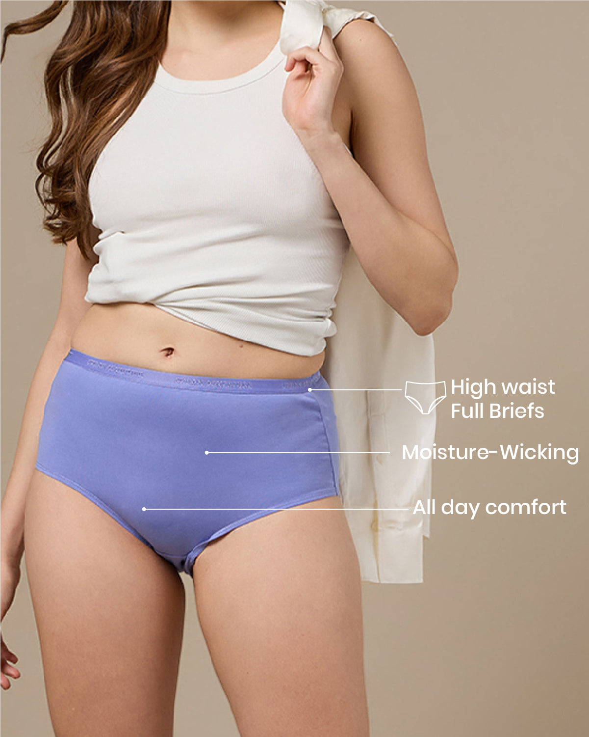 Cotton High Waist Brief | Combo Pack of 3
