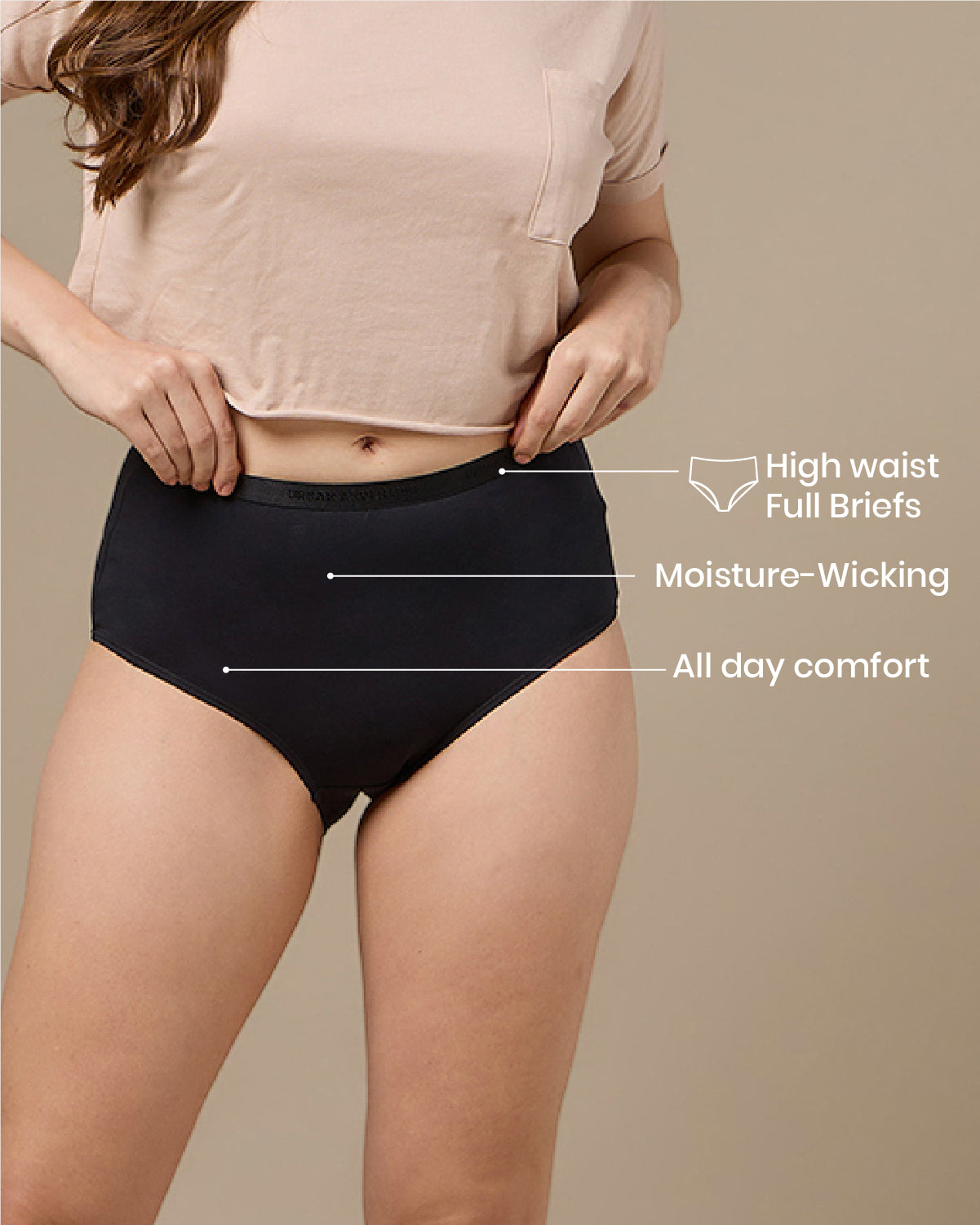 Cotton High Waist Brief | Combo Pack of 3