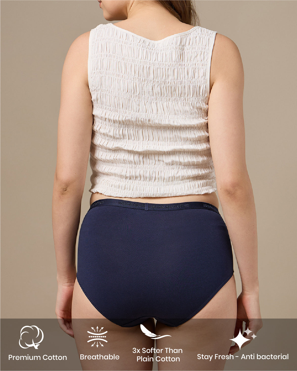 Cotton High Waist Brief | Combo Pack of 3